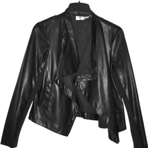 Black faux leather jacket